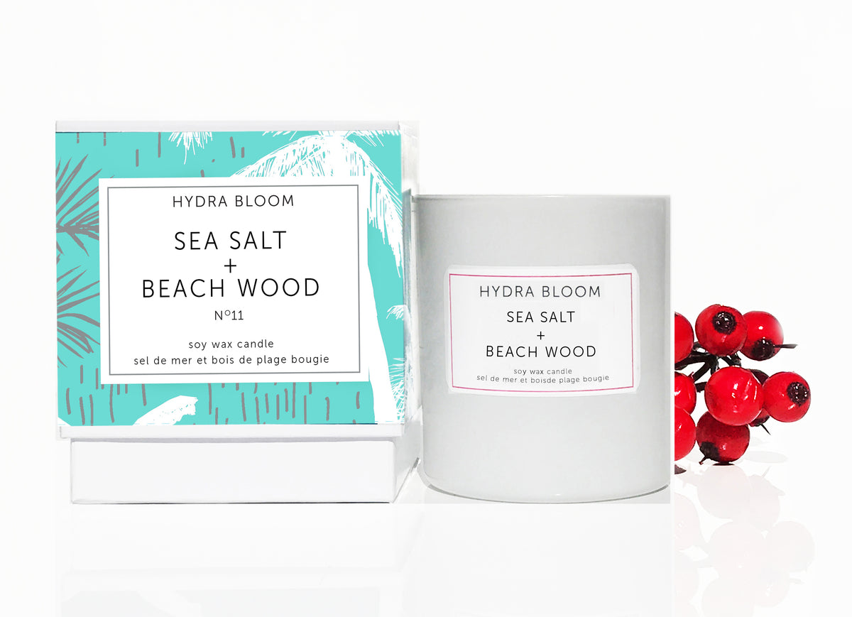 Sea Salt + Beach Wood Candle | Hydra Bloom – Hydra Bloom Beauty USA