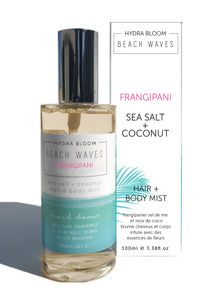 Frangipani Beach Waves Sea Salt Hair & Body Mist - | Hydra Bloom
