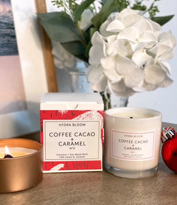Hydra Bloom Coffee Cacao + Caramel Cotton Wick Candle |  Hydra Bloom