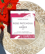 Rose Patchouli + Amber Crystal Style Candle |  Hydra Bloom